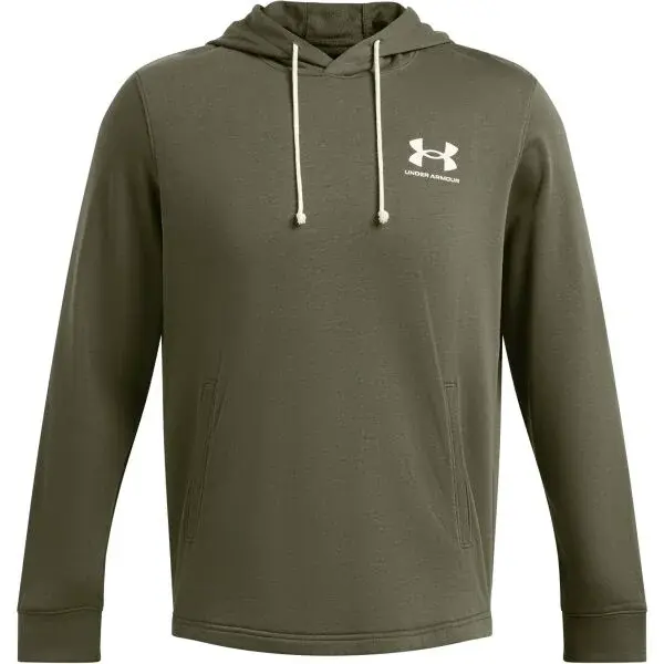 Under Armour RIVAL TERRY Pánská mikina, khaki, velikost