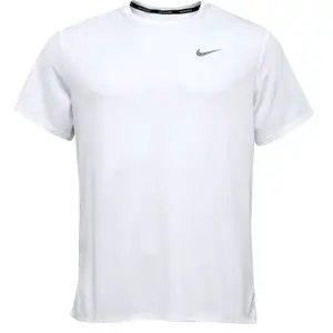 Nike DRI-FIT MILER Pánské tréninkové tričko, bílá, velikost