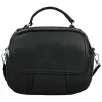 Trendy dámská koženková crossbody kabelka Badamia, černá