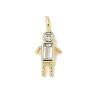 Brass Micro Pave Cubic Zirconia Pendants