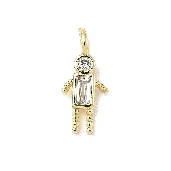 Brass Micro Pave Cubic Zirconia Pendants
