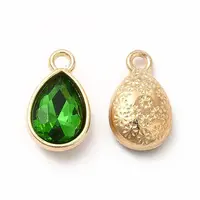 Faceted Glass Rhinestone Pendants