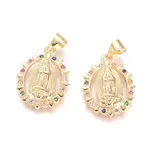 Brass Micro Pave Cubic Zirconia Pendants