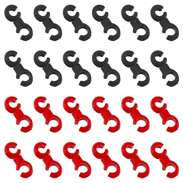 40Pcs 2 Colors Resin Bicycle Cable Buckles