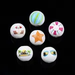 Beach Theme Printed Wooden Beads
