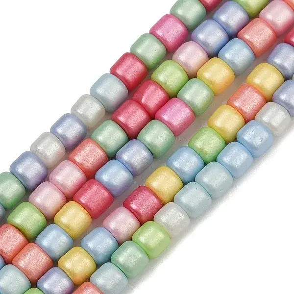 Baking Paint Glass Beads Strands