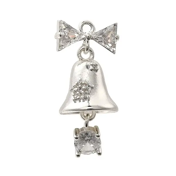 Brass Micro Pave Cubic Zirconia Pendants