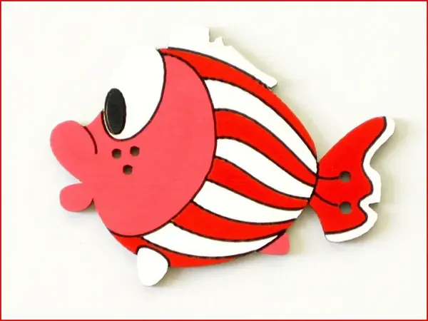 Dětská dekorace ryba červená 42cm
