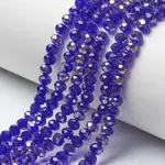 Electroplate Transparent Glass Beads Strands
