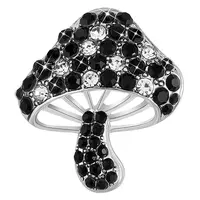 Cubic Zirconia Mushroom Brooch