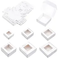 24Pcs 6 Styles Paper with PVC Candy Boxes