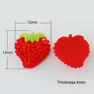 Resin Strawberry Flatback Cabochons