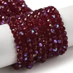 Electroplate Transparent Glass Beads Strands