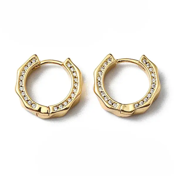 Clear Cubic Zirconia Hoop Earrings