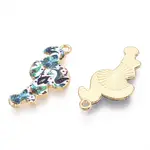 Printed Light Gold Tone Alloy Pendants