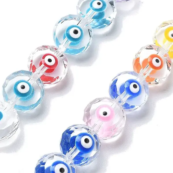 Handmade Evil Eye Lampwork Beads Strands