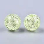 Transparent Crackle Acrylic Round Beads Strands