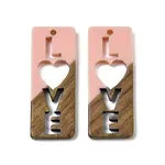 Resin and Walnut Pendants