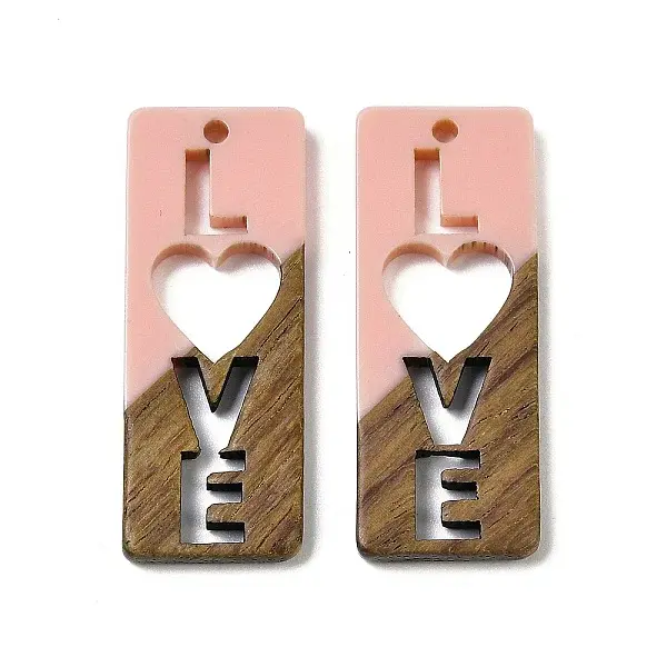 Resin and Walnut Pendants