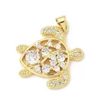 Brass Micro Pave Cubic Zirconia Pendants