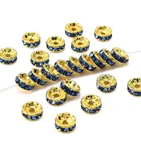 Brass Grade A Rhinestone Spacer Beads