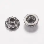 Brass Micro Pave Cubic Zirconia Bead Cap