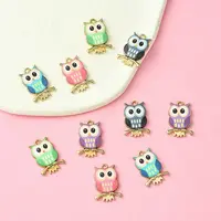 10Pcs 5 Colors Printed Alloy Pendants