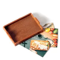 Mini Resin Rectangle Tray with Paper Placemat Model