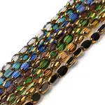 Electroplate Transparent Glass Beads Strands