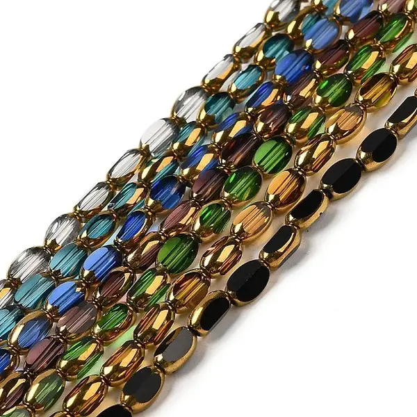 Electroplate Transparent Glass Beads Strands