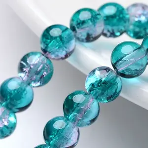 Crackle Glass Beads Strands