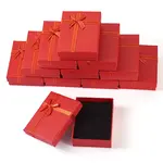 Rectangle Paper Jewelry Set Storage Boxes with Bowknot