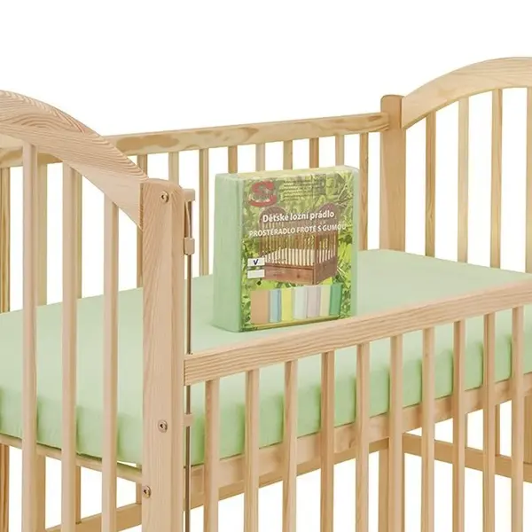 Froté prostěradlo do postýlky 60x120cm - zelené