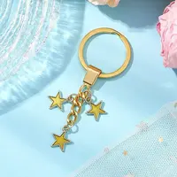 Alloy Enamel Star Keychain