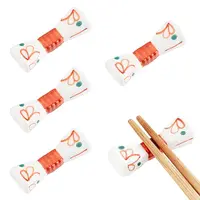 5Pcs Porcelain Chopsticks Stand