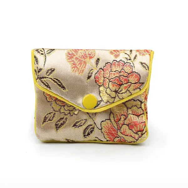 Chinese Style Rectangle Cloth Zipper Pouches
