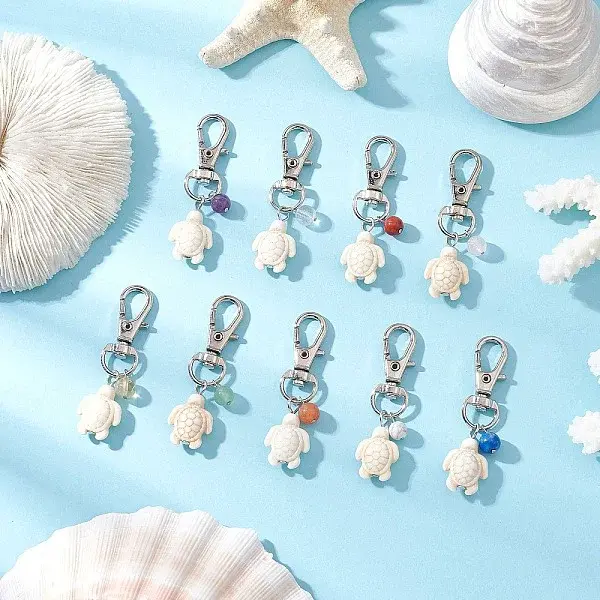 Dyed Synthetic Turquoise Tortoise Pendant Decorations