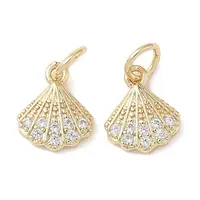 Brass Micro Pave Cubic Zirconia Pendants