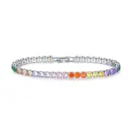 Brass Micro Pave Cubic Zirconia Slider Bracelets for Woman
