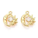 Brass Micro Pave Cubic Zirconia Charms