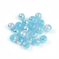 Electroplate Pearlized Glass Pearl Beads
