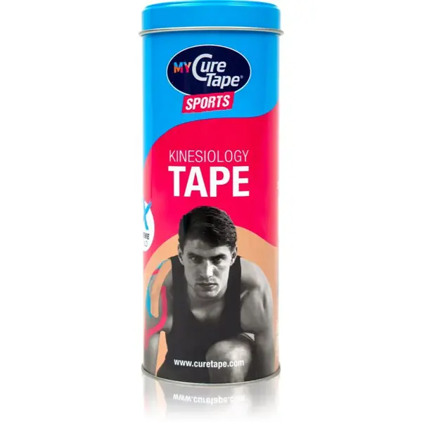 MyCureTape® Sports fixační tejpovací páska plechový box barva Blue, Beige, Pink