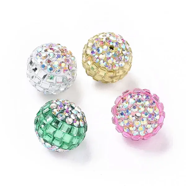 Polymer Clay Rhinestone Beads