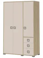 Třídveřová kombinovaná šatní skříň ii sloane - buk/béžová