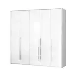 Pětidveřová skříň tiana-bílá - p54b/pn s osvětlením