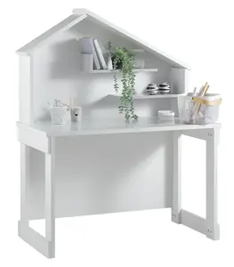 Psací stůl s nástavcem boom - bílá