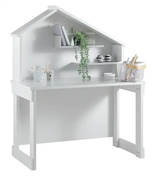 Psací stůl s nástavcem boom - bílá