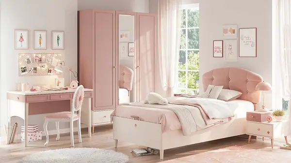 Dívčí pokoj ii beauty - béžová/růžová