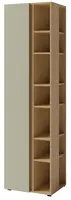 Vysoká policová skříňka hailee - zelená/dub písečný