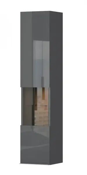 Závěsná vitrína orfea - šedá/ořech pacific